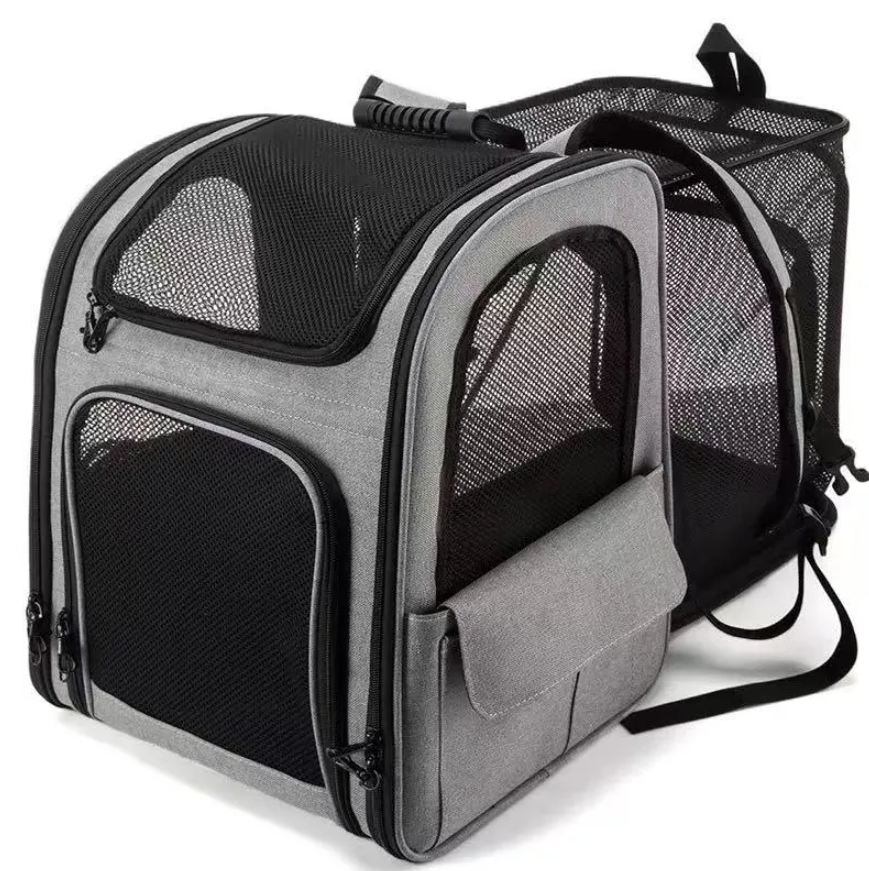 Cat bag - Portable dual-shoulder expandable large-capacity backpack for pets, with breathable design suitable for cats.