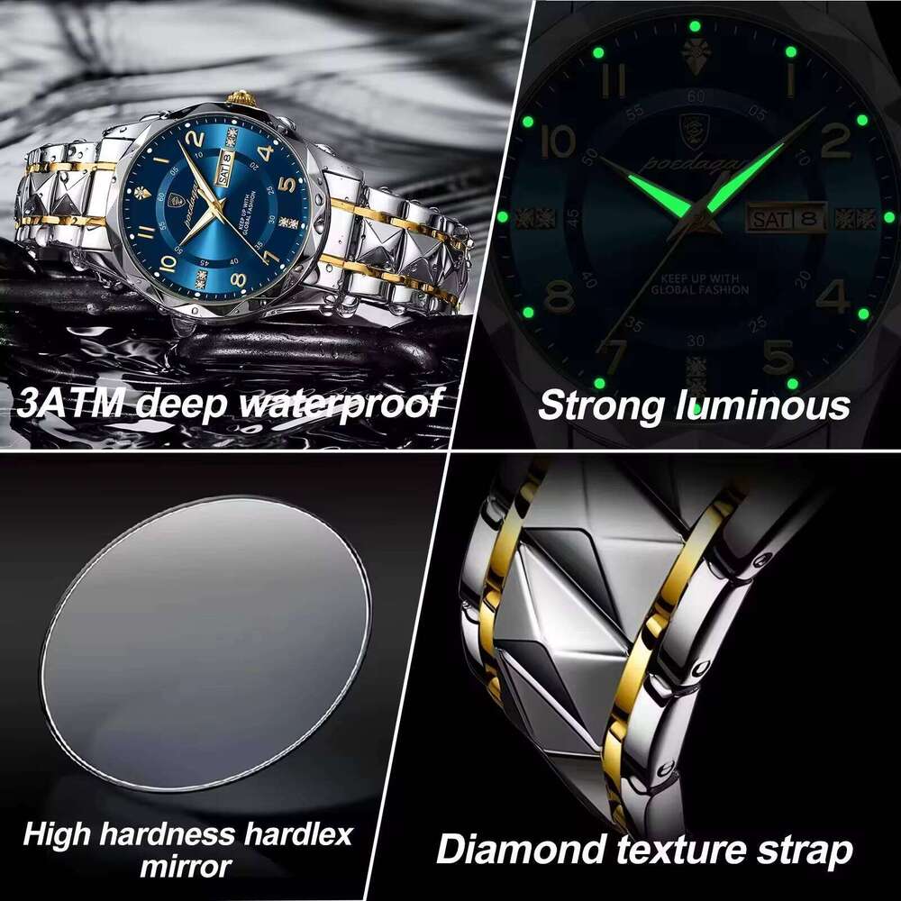 DHwatches Watch Men 858 High Quality Stainless Steel Jewelry Dia Men's Watches Male Digital Clock Sports Relogio Masculino