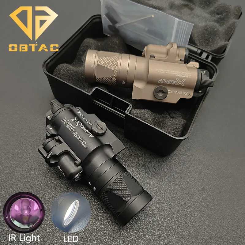 Tactical SF X400V-IR Lighting Flashlight LED White Light and IR Output X400 X400U with Red Laser X300U X300V Pistol Weapon Light W250722