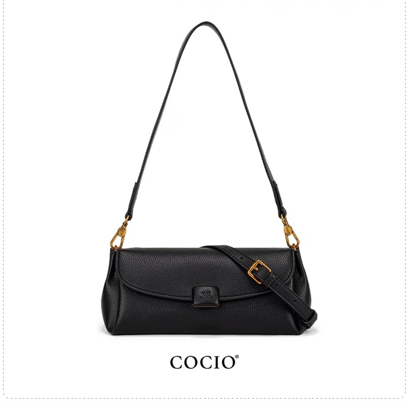COCIO designer New casual wide shoulder strap armpit womens leather fashion vintage crossbody bag dh4623024