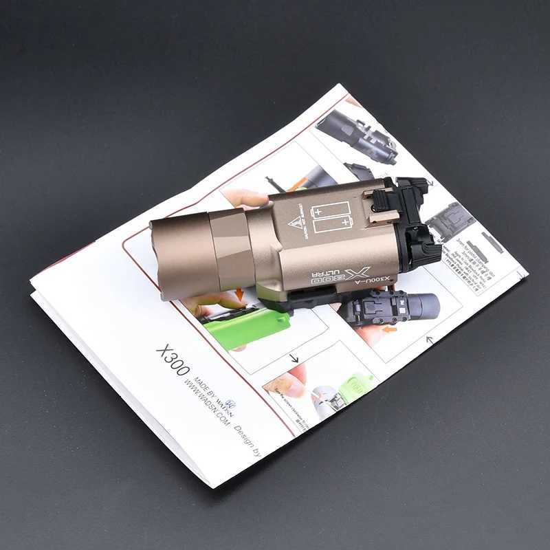 Tactical Airsoft Surefire X300U X300 Ultra 600lm LED Flashlight Rifle Weapon Pistol Scout Hunting Gun Outdoor Light Fit 20MM Rail W250722