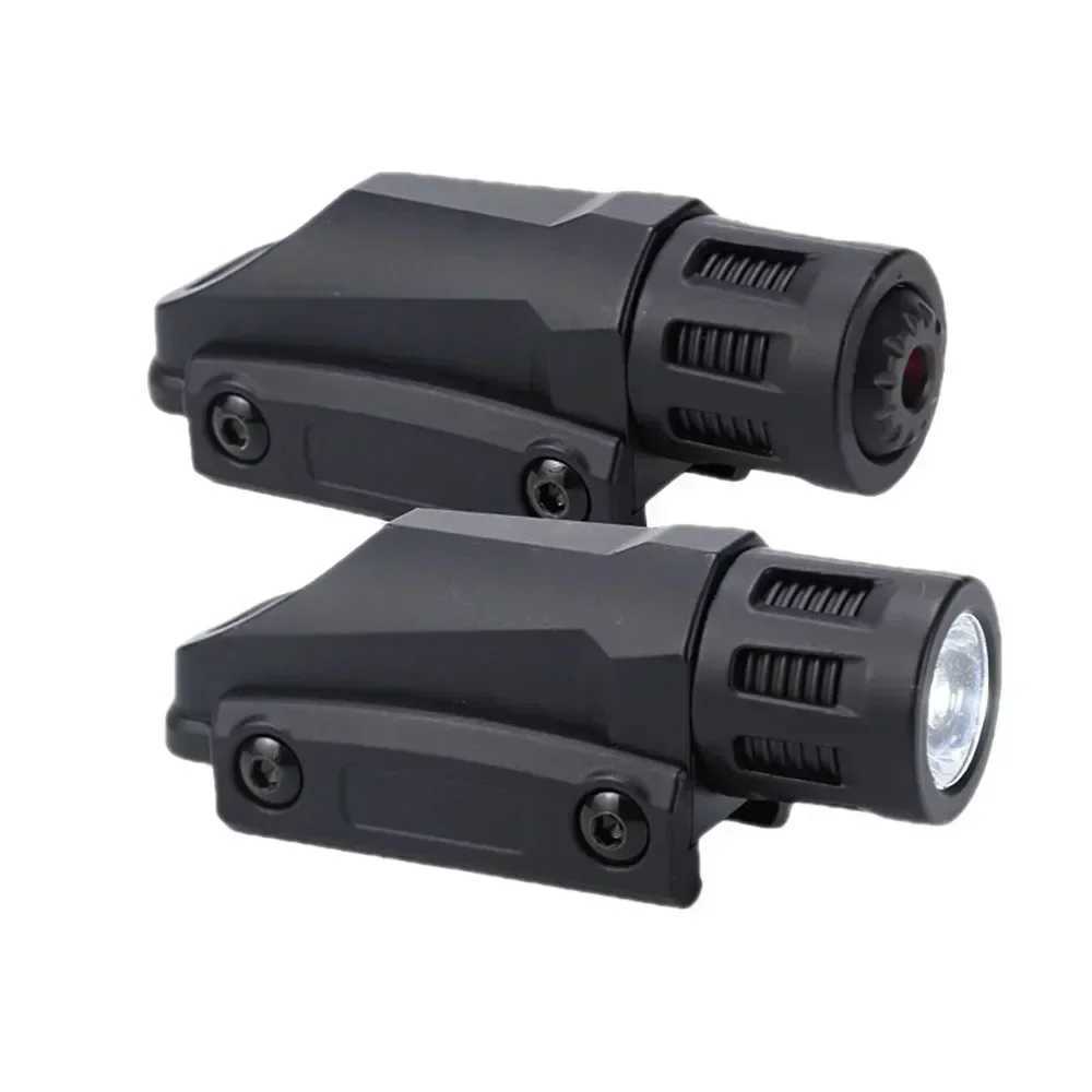 Tactical LED Laser Sight Combo Compact Armed Accessories Adjustable Light Hunting Military Live CS Toy Gun 20mm Rail Mount W250722