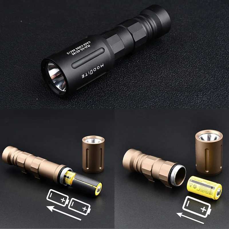 Tactical PLHv2-18650 Single/Dual Battery Version Flashlight Hunting Scout Light WADSN Metal PLH-v2 Tactical Weapon Spotlight W250722