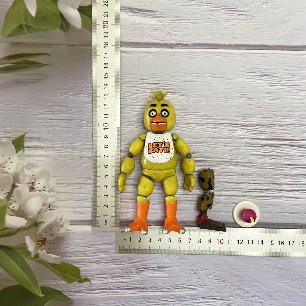 14CM FNAF Figures Nightmare Freddy Bonnie Foxy Chica Action Figure Movable Blacklight Freddy Frostbe PVC Model Collection Toys W250723