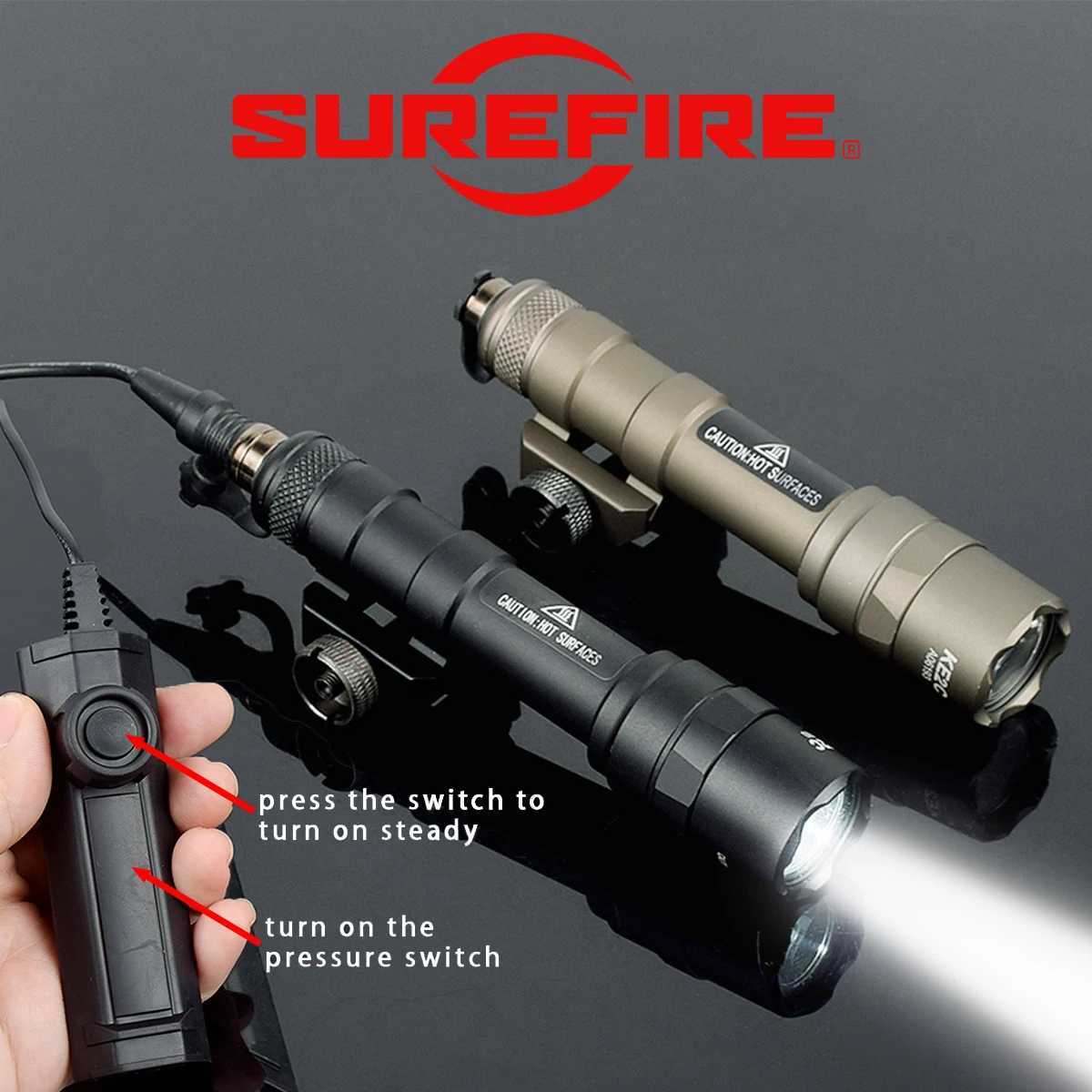Tactical Scout Light M600 M300 M600C Dual PrESSure Switch Airsoft AR15 RifLE Hunting Weapon Flashlight LED SF Gun Lamp Z250722