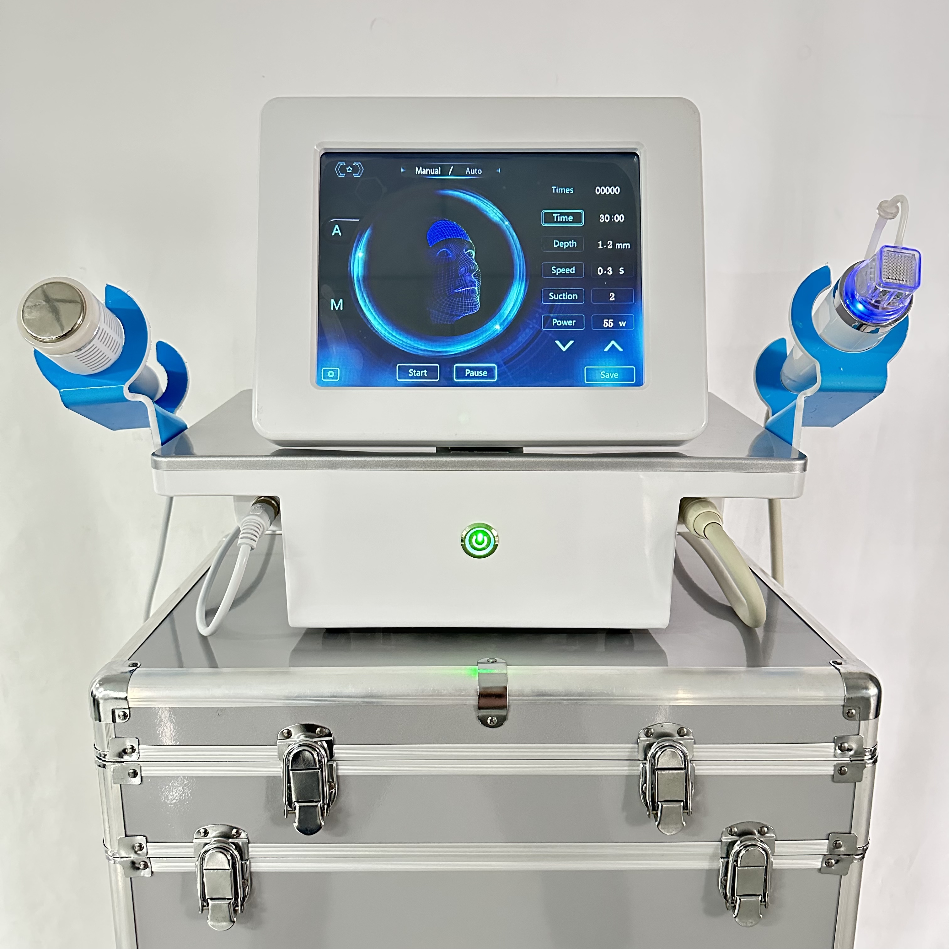 Portable Microneedle Fractional Cold Hammer Stretch Mark Scar Acne Remove Face Lifting Body Tighten RF Machine