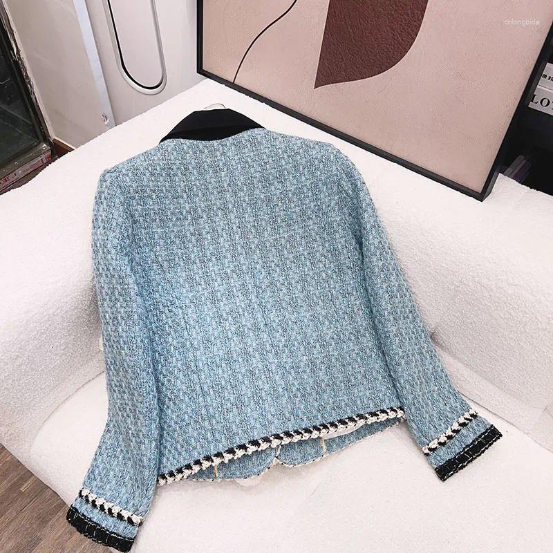 Women's Jackets Fashionable And Elegant Celebrity High-end Temperament Lapel Single-breasted Small Fragrant Style Bow Jacket