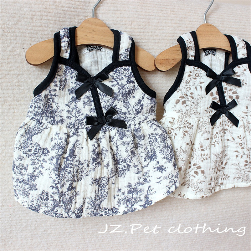 Cute INS Pet Dog & Cat Clothes - Small Pomeranian Teddy Bear Skirt with Thin Cotton Yarn for Spring/Summer
