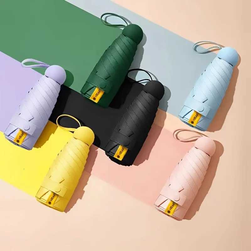 1pc 5-Fold Lightweight Mini Umbrella Windproof Compact Travel Umbrella Durable Design Portable for Commuting Office Daily Use R250724