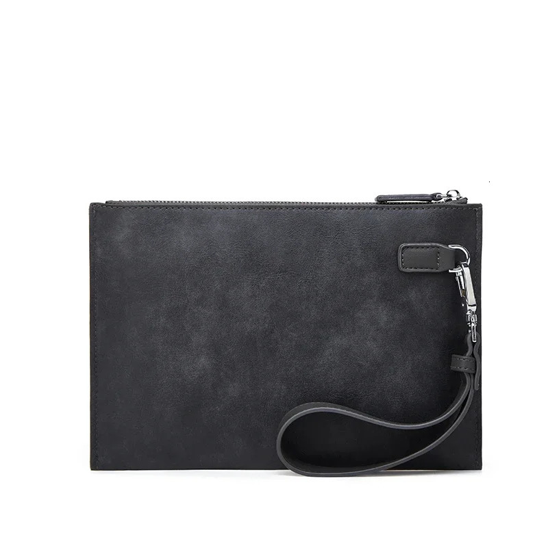 Vintage Brown PU Leather Clutch Bag for Men 250723