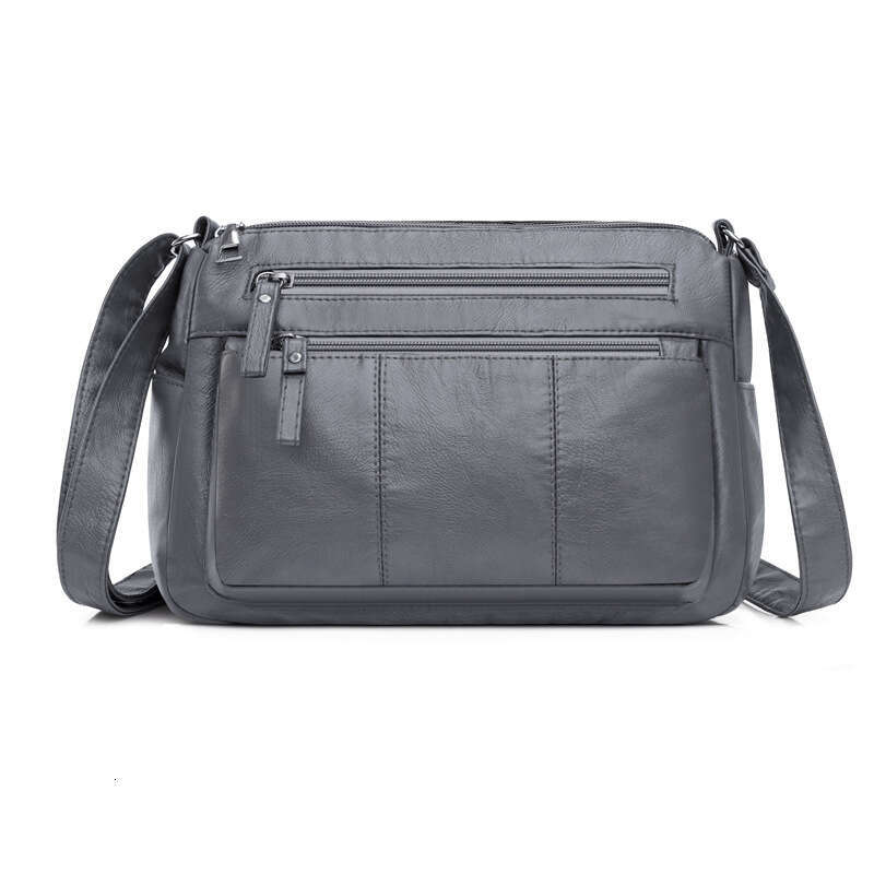 2025 New Fashion Women's Simple Shoulder Soft Leather Large Capacity Versatile Casual Ladies Mom Bag