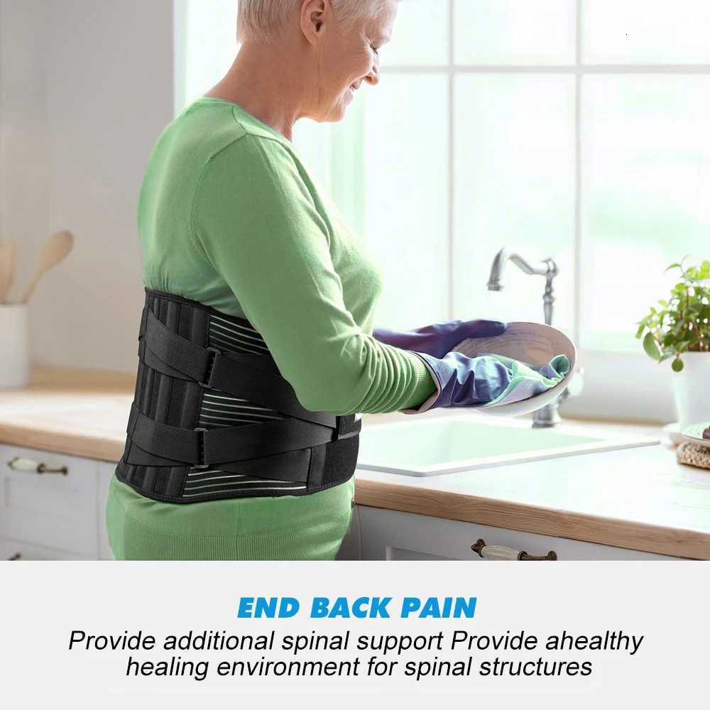 3XL Sports Double Pull Back Lumbar Support Belt Waist Orthopedic Corset Spine Decompression Waist Brace Back Pain Relief W250724