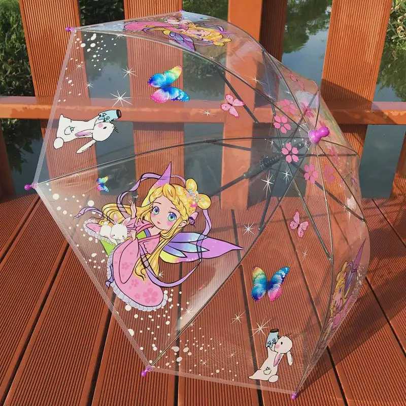 New Fire Tru Engineering T Transparent Childrens Umbrella Kindergarten Creative Cute Cartoon Baby Boys Umbrella R250724