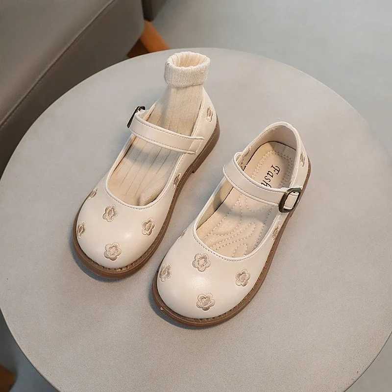 Girls Princess Leather Shoes Breathable Children Embroidery Flat Shoes Fashion Spring Autumn Kids Casual School Shoes Non-slip XJ250724