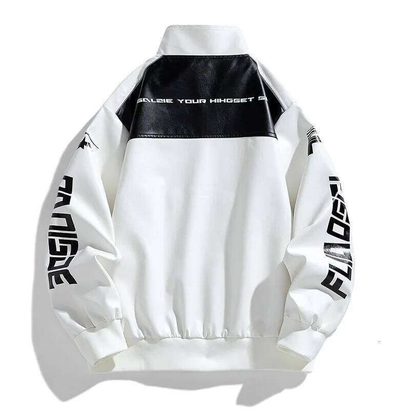 Women's Wear Autumn Men's Leather Jacket Fashion Comfort Male Coat Trends Versatile Top Clothing Locomotive Casual Outdoors Sportswear New
