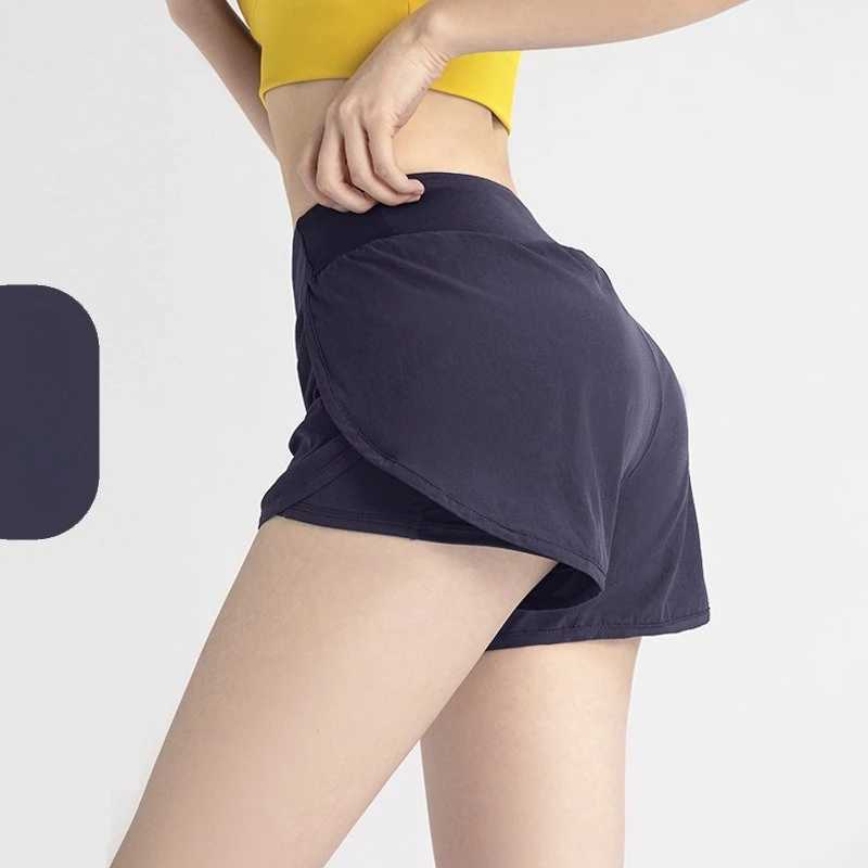 Summer Womens Thin Anti-exposure Side Pocket Loose Casual Running Fitness Yoga Sports Shorts XJ250724