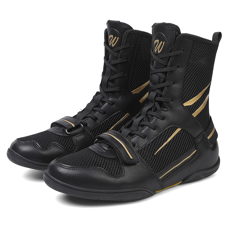 Boxing fighting shoes fitness boxing shoes men and women fighting training multifunctional breathable wear-resistant non-slip shock absorption
