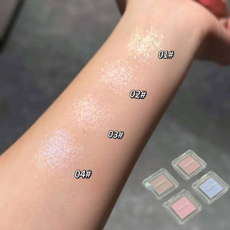 Single Color Clear Glittering Eyeshadow Palette Sparkling Powder Pink ple Blue Champagne Natural HighLight Makeup Eye Shadow X250723