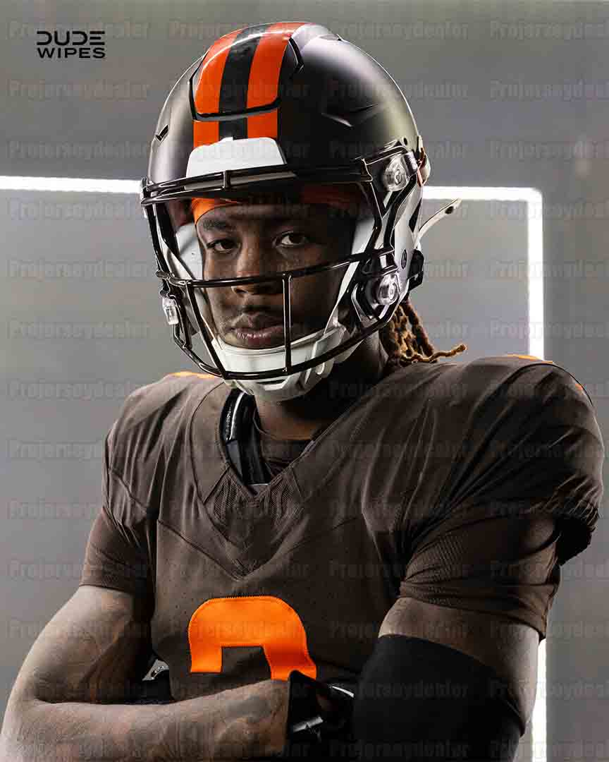 Custom Jersey 12 Shedeur Sanders 2025 All Brown Football Nick Chubb Jerome Ford Jerry Jeudy Grant Delpit Denzel Ward Myles Garrett Joe Flacco