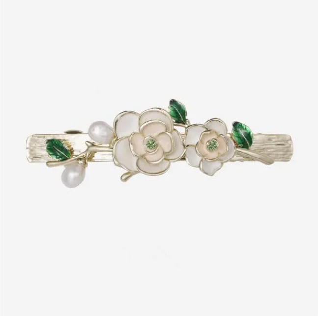 Luxury Spring Designer Womens Hairpin Brand CLASSIC RETRO ELEGANCE camellia flower Claw Clip Classic Hairclip Metal Shark Hairpin Hair Clips Hair Acce