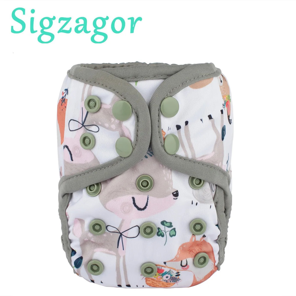 Sigzagor1 born Baby Cloth Diaper Cover Nappy Adjustable Waterproof PUL Double Gusset 4410lbs 25kg 250724