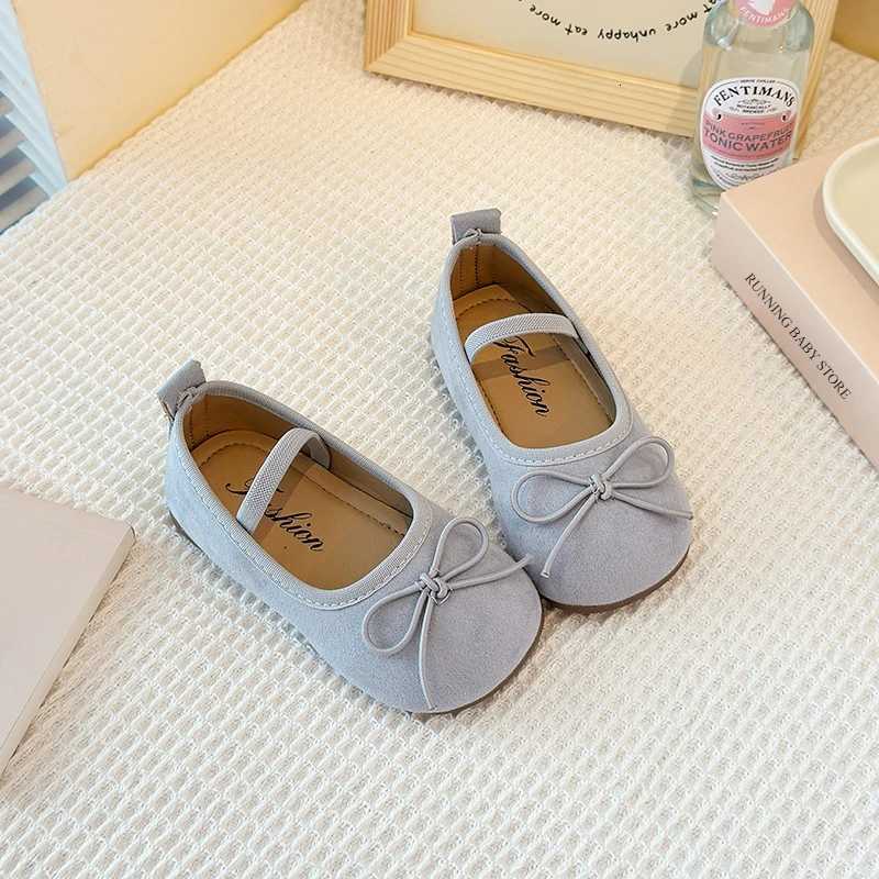 Girls Shoes Low Top Princess Suede Shoe Spring New Shallow Elastic Band Casual Brand Designer Students Ballet Shoes Child I03132 XJ250724