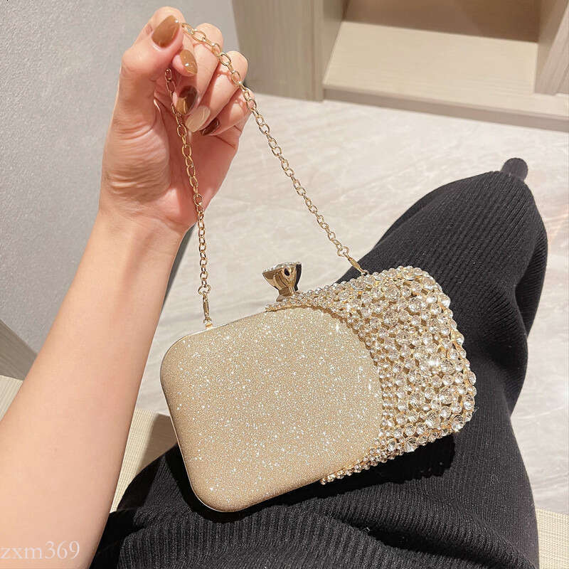 High-end Socialite Textured Rhinestone Dress Banquet Clutch Diamond-studded Handbag Evening Cheongsam Bag for Women