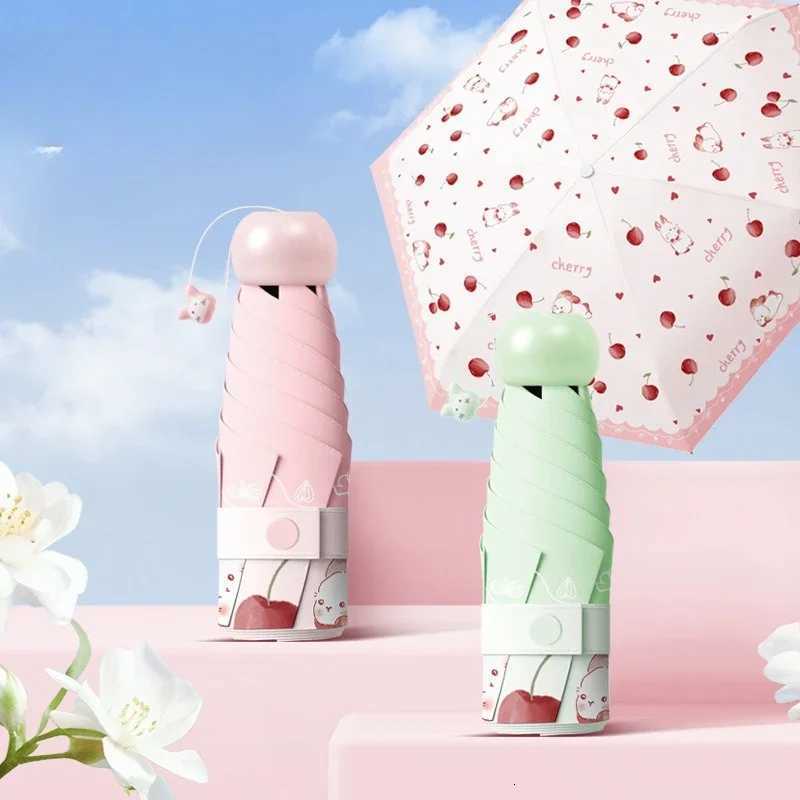 Cherry Rabbit Small Fresh Pocket Capsule Umbrella Ultra Light Folding Sun Protection Sun Umbrella Sun Rain Gift Umbrella R250724