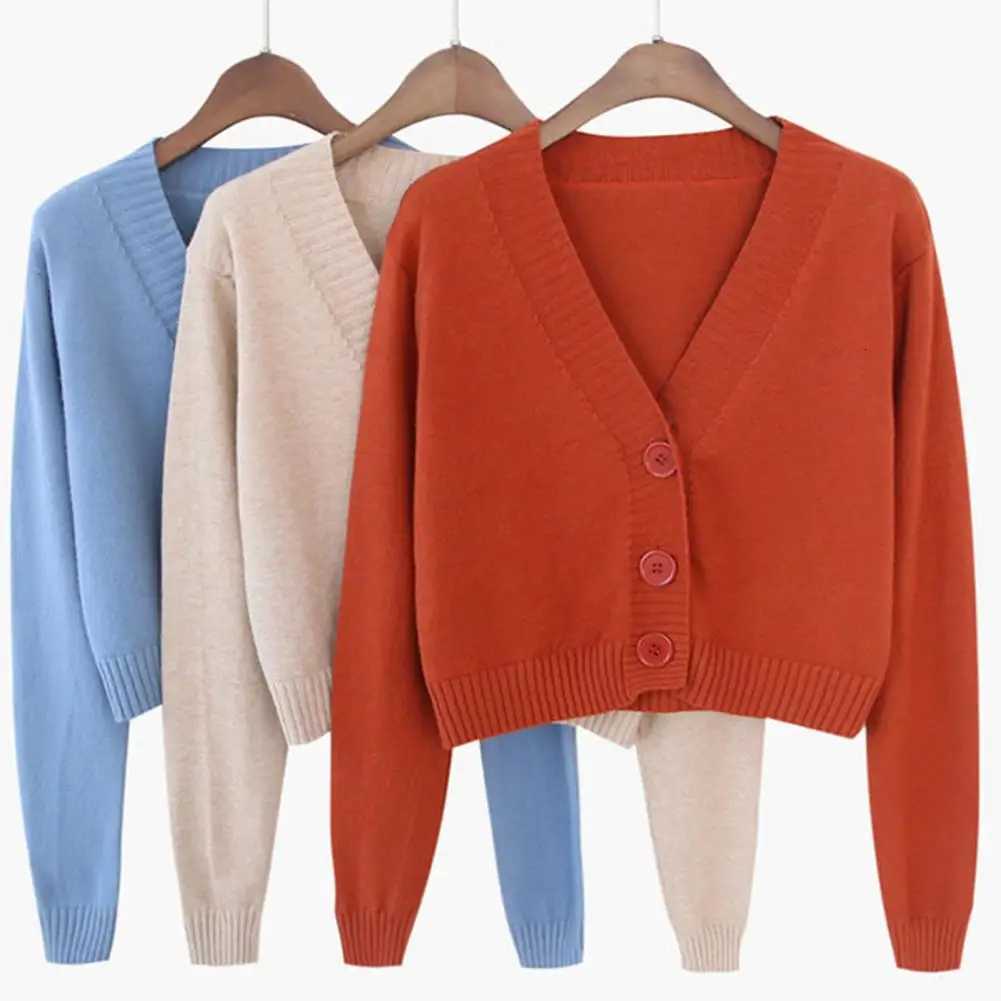 Cropped Women Spring Sweater Short Type Korean O-neck Knitted Sweaters Thin Cardigan Coats Crop Top cardigans pullover sweaters X250724