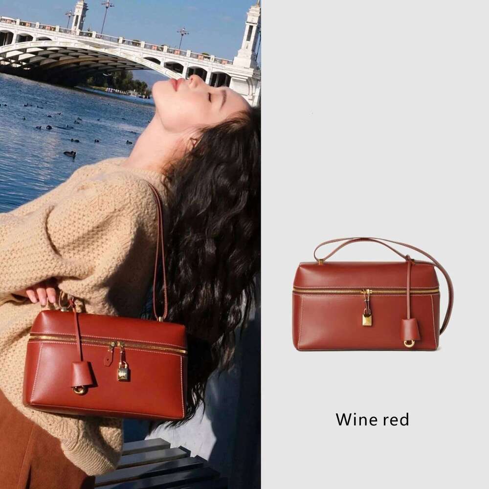 2025 New Genuine Women's Handbag Palm Pattern Cow Leather LunBags Box Bag Gigi Same Style Single Shoulder Slant Cross Body
