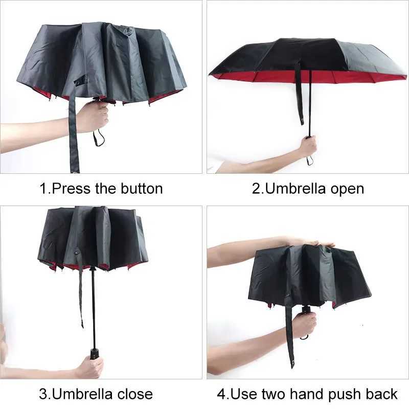 10-Bone Reinforced Umbrella Mens Business Strong and Durable Wind-Resistant Umbrella Anti-UV Sunscreen Umbrella for Women Sunny R250724