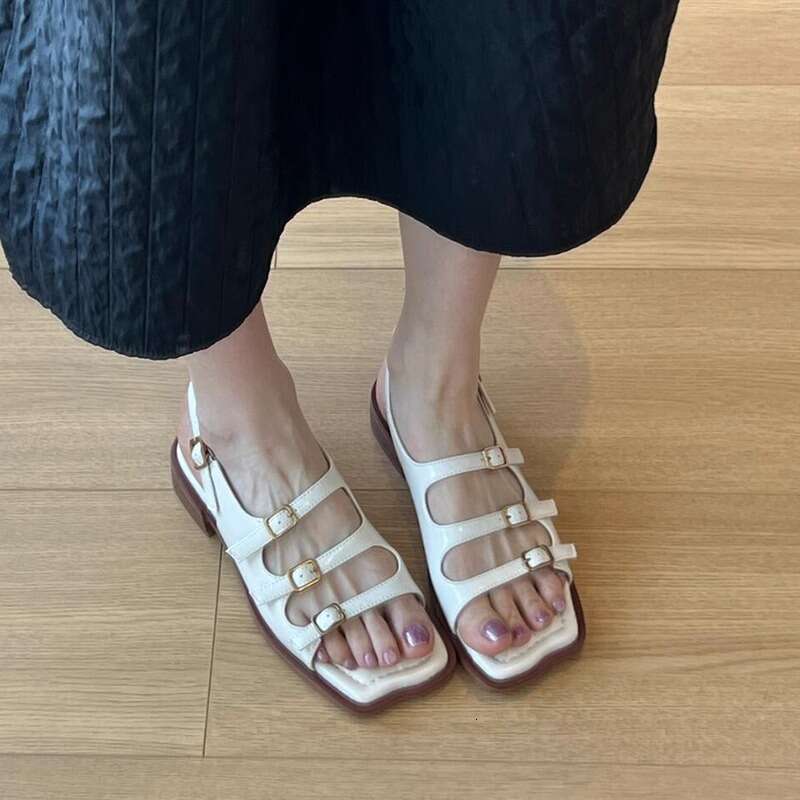 Heel Sandals Sandals Shoes Women Heels New Fashion Belt Strap Sandals For Women Comfortable Stylish Roman Vacation Beach Shoes