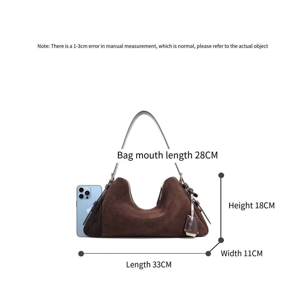 Women's Bags Designer Simple Autumn Winter Colletion Grey Brown Roomy Bi Boston Tote Soft Matte Suede Cow Leather Women's Handba Shoulder