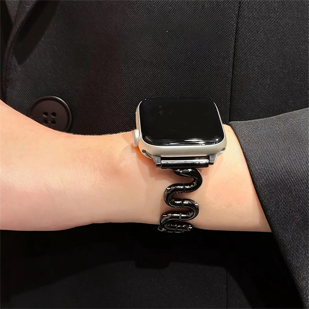 Slim IrregULar Shape Metal Strap For Watch Band ULtra 2 49 40 44 45 42 MM Women Gold Bracelet For 9 8 7 SE 6 250723