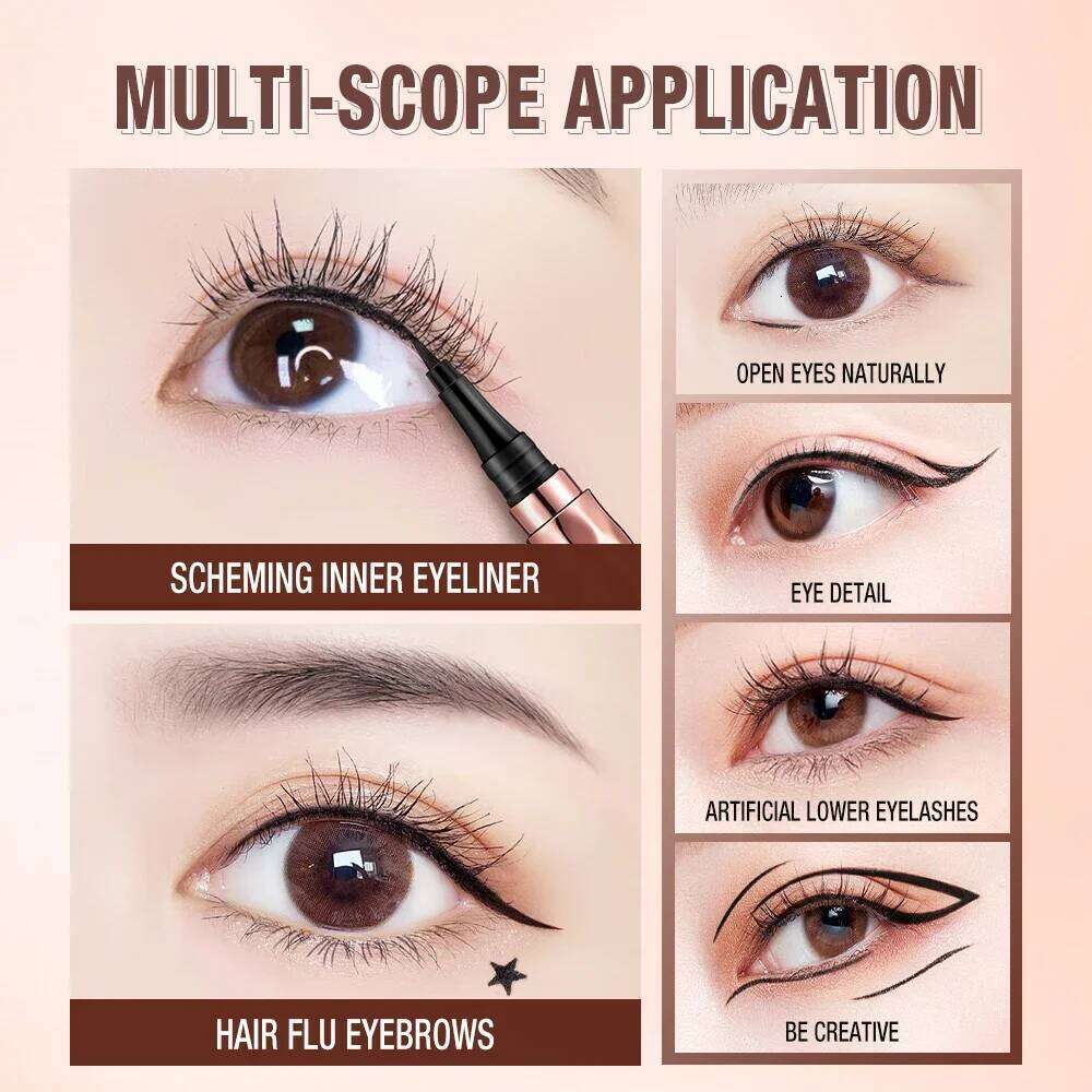 O.TWO.O Black Slim Line Eyeliner Pencil Easy To Draw Waterproof Eye Liner Pen Long Lasting Quick Dry Liquid Eyeliners X250723
