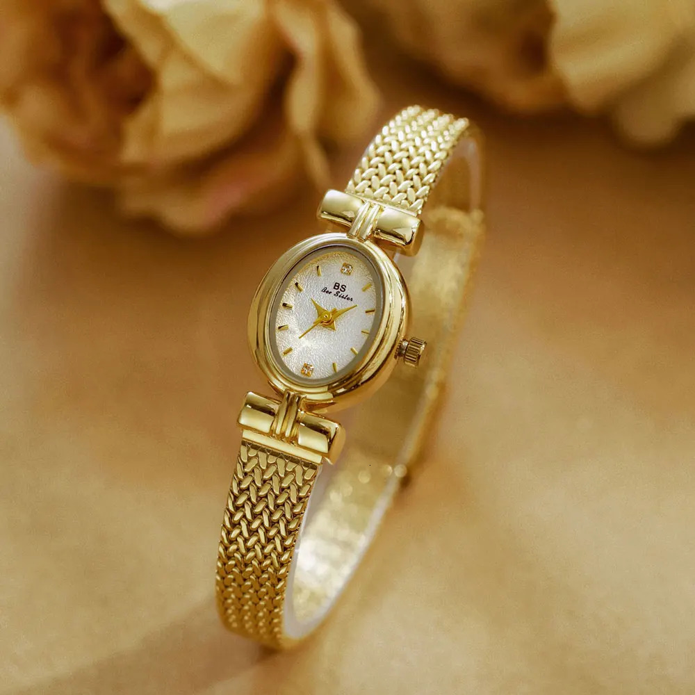 Golden Quartz Watch Wheat Ears Bracelet Watches For Women Small Dial Lady Wristwatch Female Clock Fashion Dress Gifts 250723