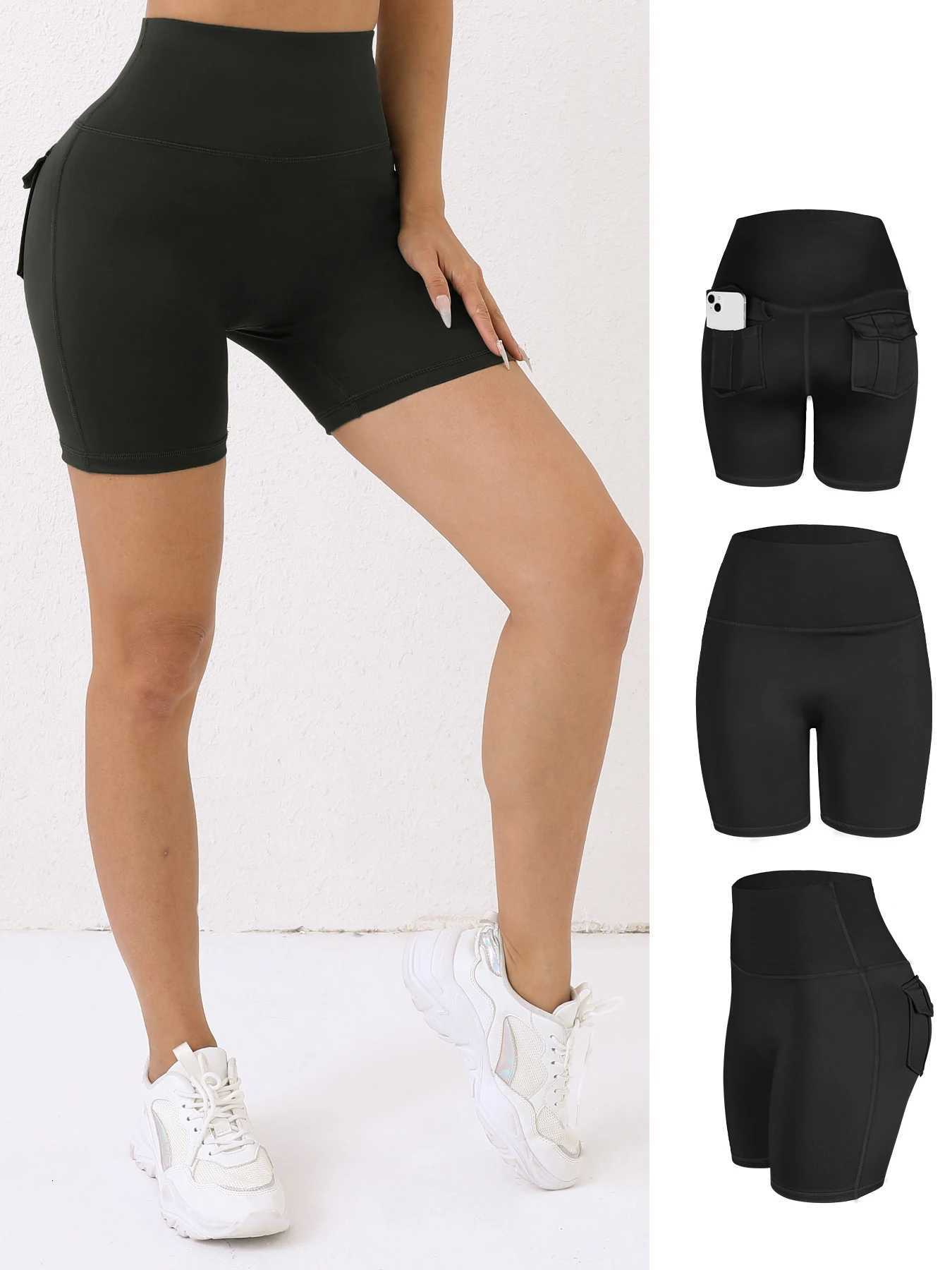 Chrleisure Pocket Yoga Shorts for Women Sexy Butt Lifting Cycling Shorts Slim Elastic Workout Activewear Fitness Tights XJ250724