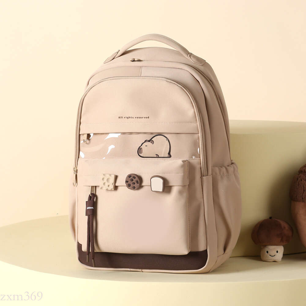 Kapibara Backpack for Middle High School, College Students, Lightweight Waterproof Large Capacity Outdoor Travel Bag