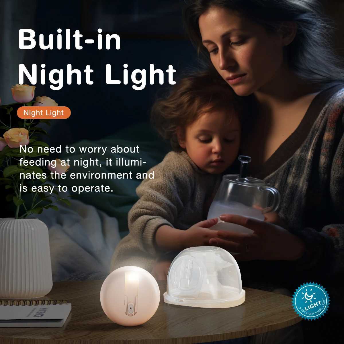 Electric Breast Pumps Portable Hands Free Wearable Silent Comfort Breast Milk Extractor Collector Night Light BPA-Free X250724