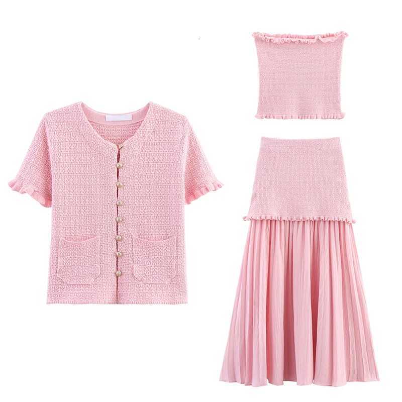 YENKYE European and American Style Fashionable Versatile Knit Cardigan Women Front Button with Pockets Short Sleeve Summer Top X250724