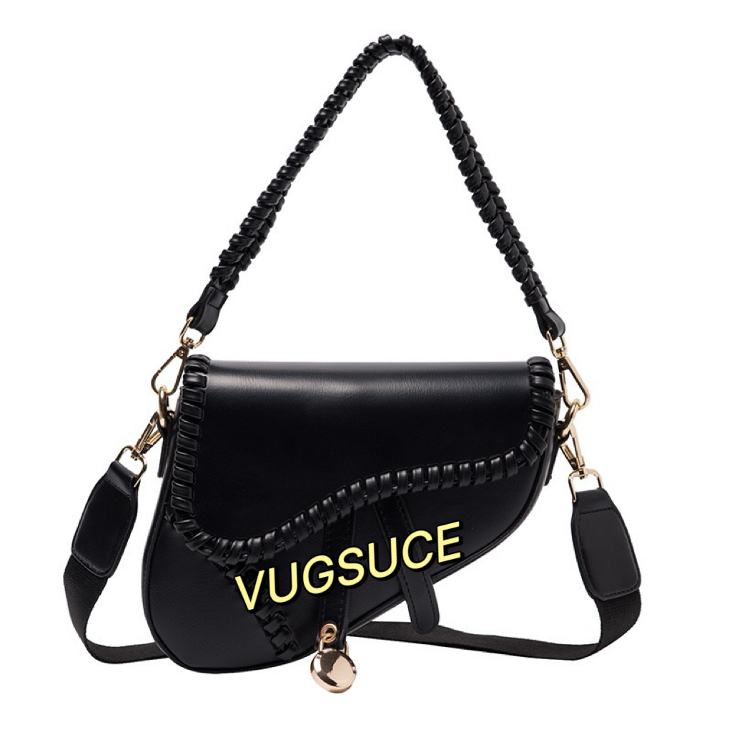 2024 Women's Autumn New Fashion Single Cross Shoulder Personalized Saddle Korean Edition Solid Color Literary Trendy Bag for Women 20*17*16cm