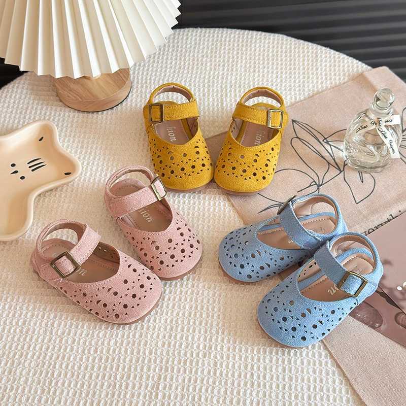 Children Princess Shoes Hollow-out Concise Sle Breathable Kids Flat Shoe Three Colors Summer All-match Comfortable Girls Shoe 23-34XJ250724