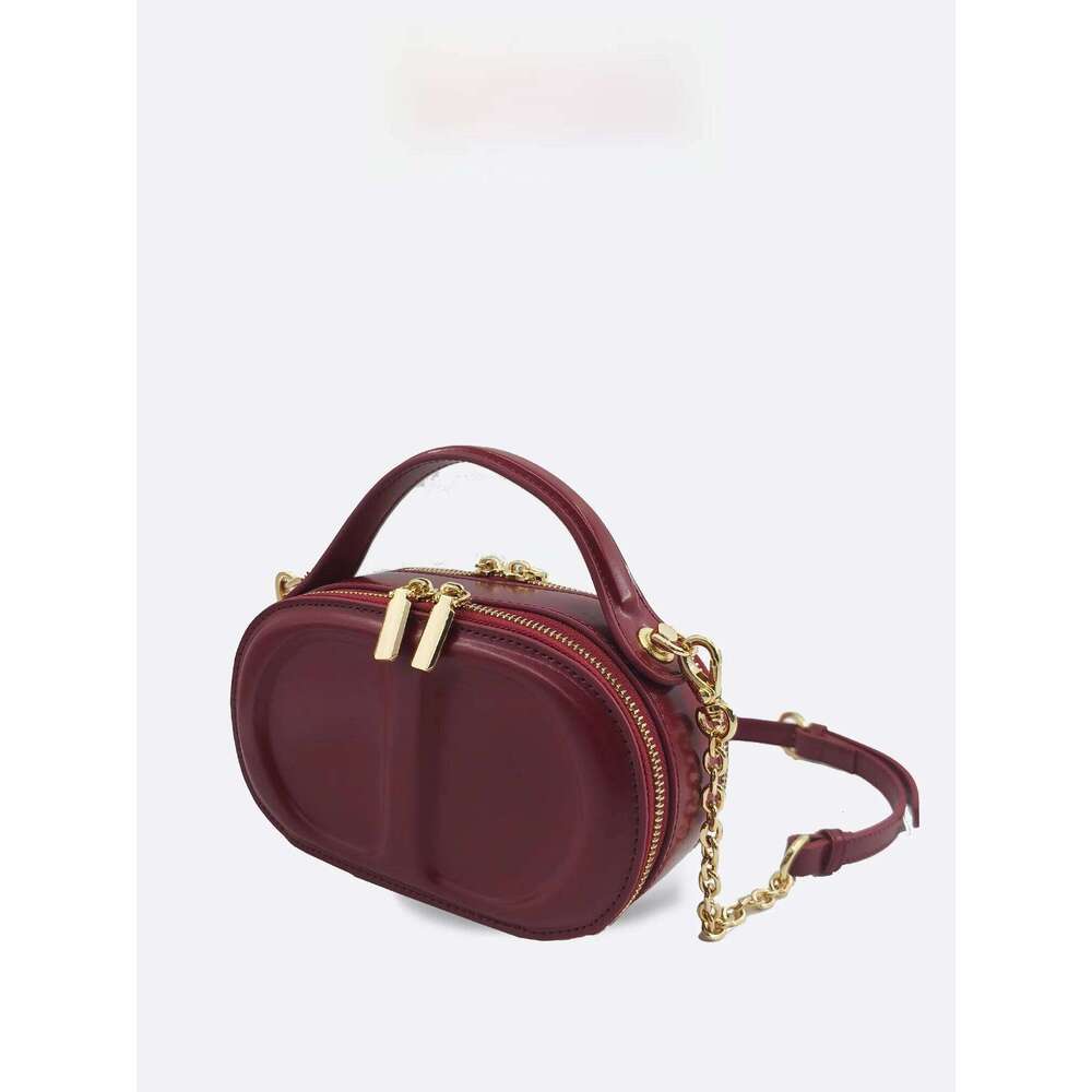 Spring Summer New Faionable Red Leather Handbag Women's Single Oulder Crossbody Sli Commuting Bag Soft Handle