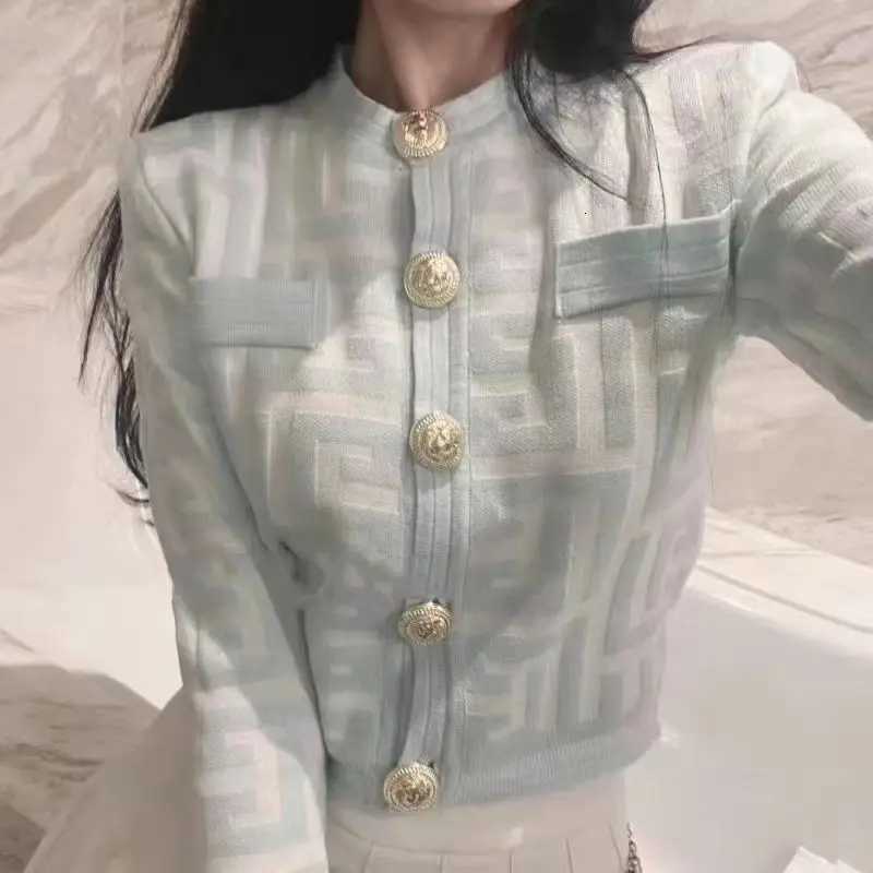 Spring Autumn Jacket Women Knitted Cardigan Cropped Cardigan High-end Luxury Designer Clothes Short Tops Sweater Trend Coats X250724