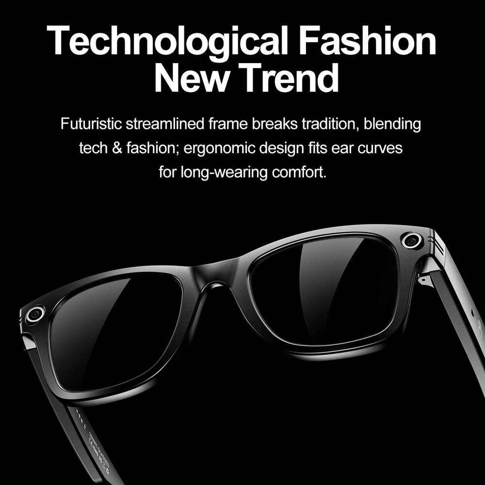 Meta Glasses New Fashion Smart Glasses Camera AI Dialogue Interaction Music Earphones BT Call HD Video/Photo Record Outdoor Sports Sunglasses