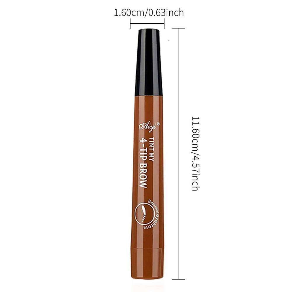 4-Tip Microblading Eyebrow Pencil Waterproof, Sdge-Proof, Natural Hair-Like Strokes for Fuller Brows X250723