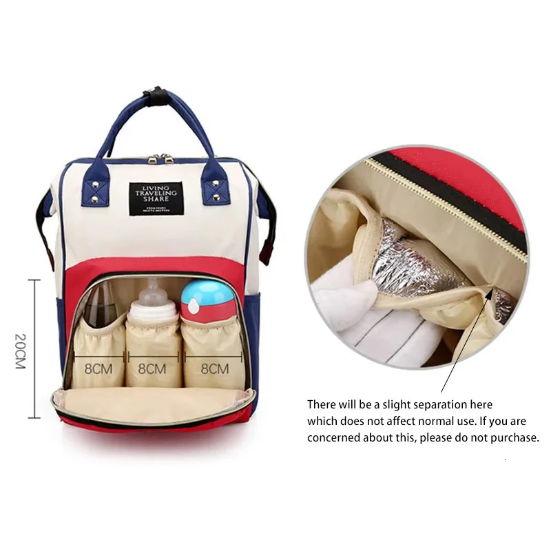 Large Capacity Canvas Mummy Bag Multifunctional Baby Bottle Thermal Insulation Travel Storage Fashion Hanging Bag 250724