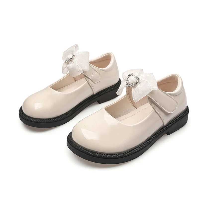 New Girl Leather Shoes Princess Kid Student School Casual Black Versatile Shoes Hook Loop Children Glossy Mary Jane Autumn HotXJ250724