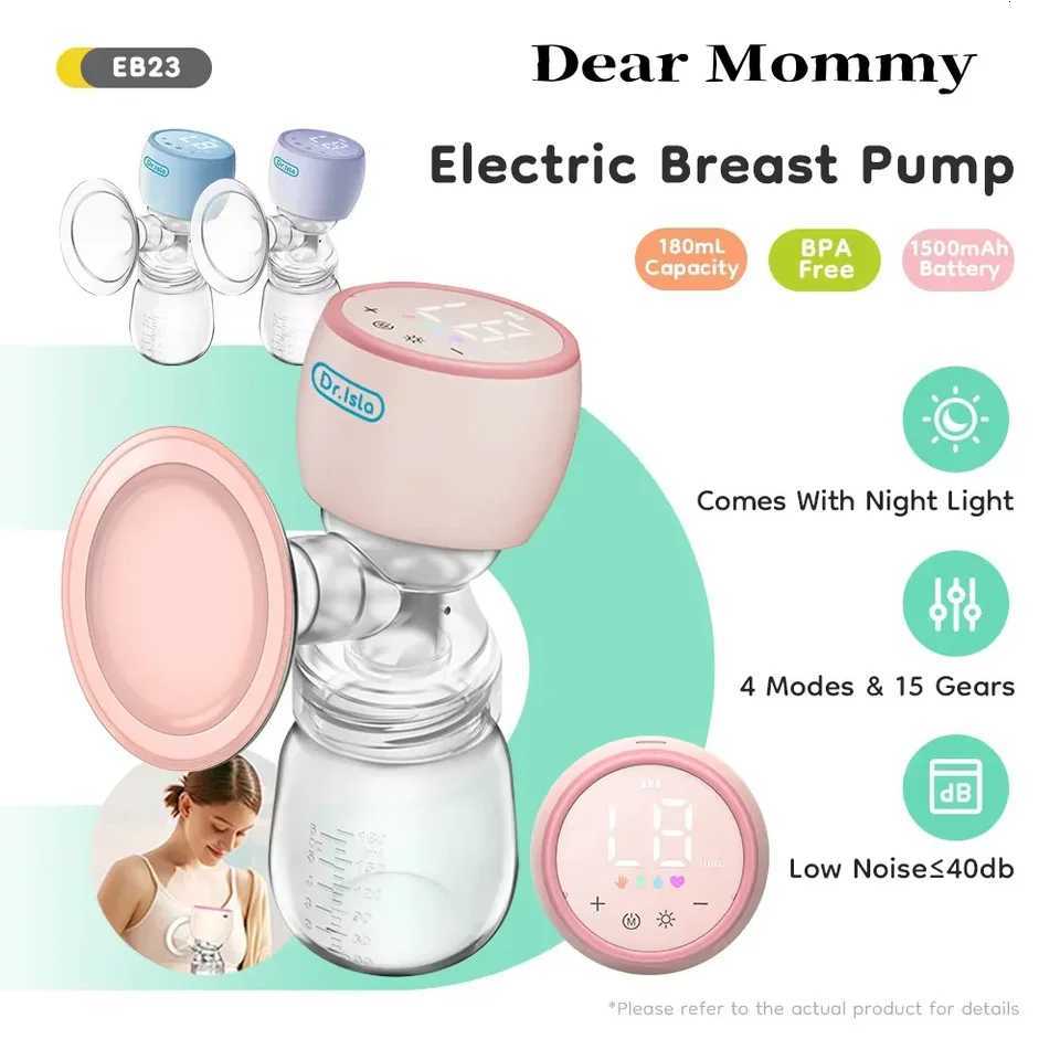 Electric Breast Pump Low Noise With Night Light 180ml Milk Bottle Intelligent Integrated High Suction Breast Pump X250724