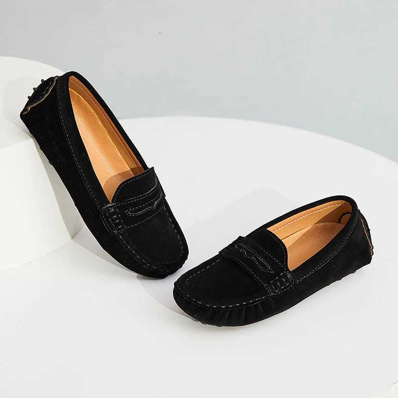 Lennuoma Kids Penny Loafers Flats Shoes Suede Leather Spring Autumn Par Solid Slip On Children Toddle Little Boy Moccasins XJ250724